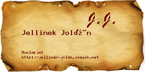 Jellinek Jolán névjegykártya