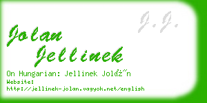 jolan jellinek business card